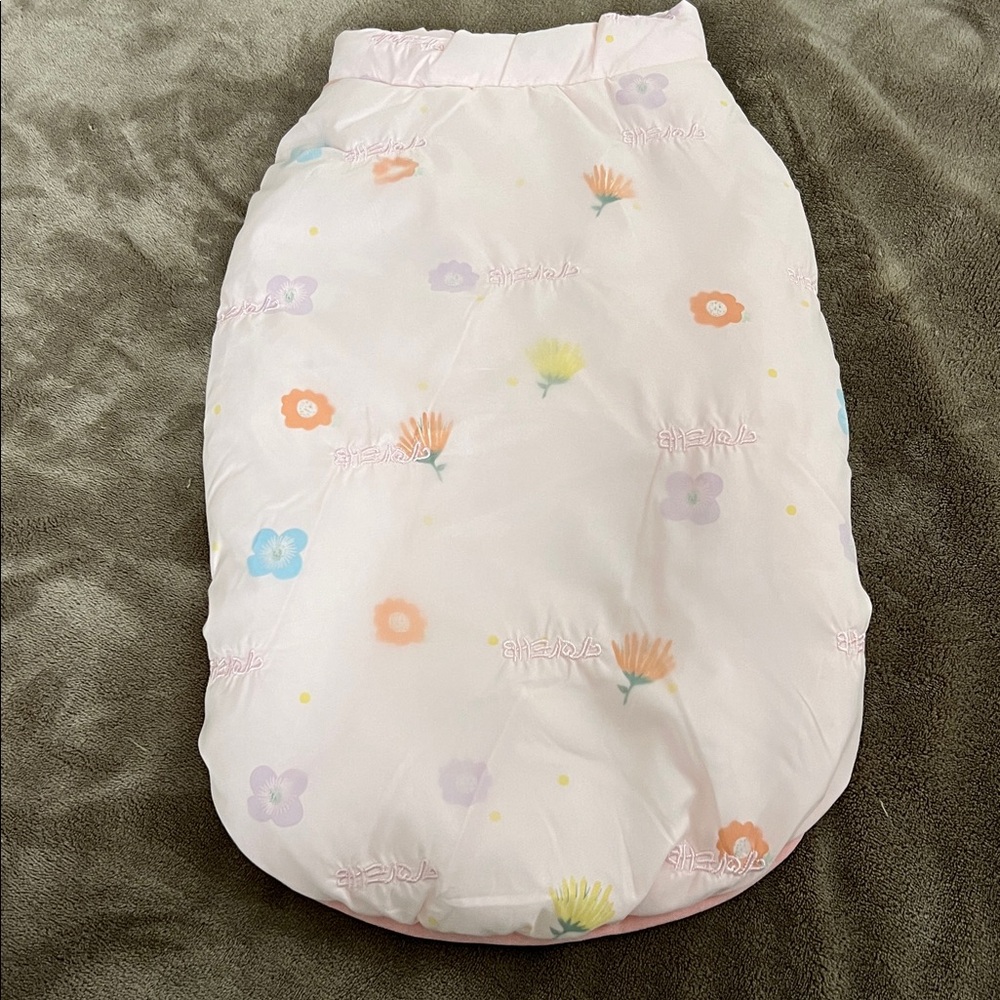 Cute dog winter puffer jacket vest